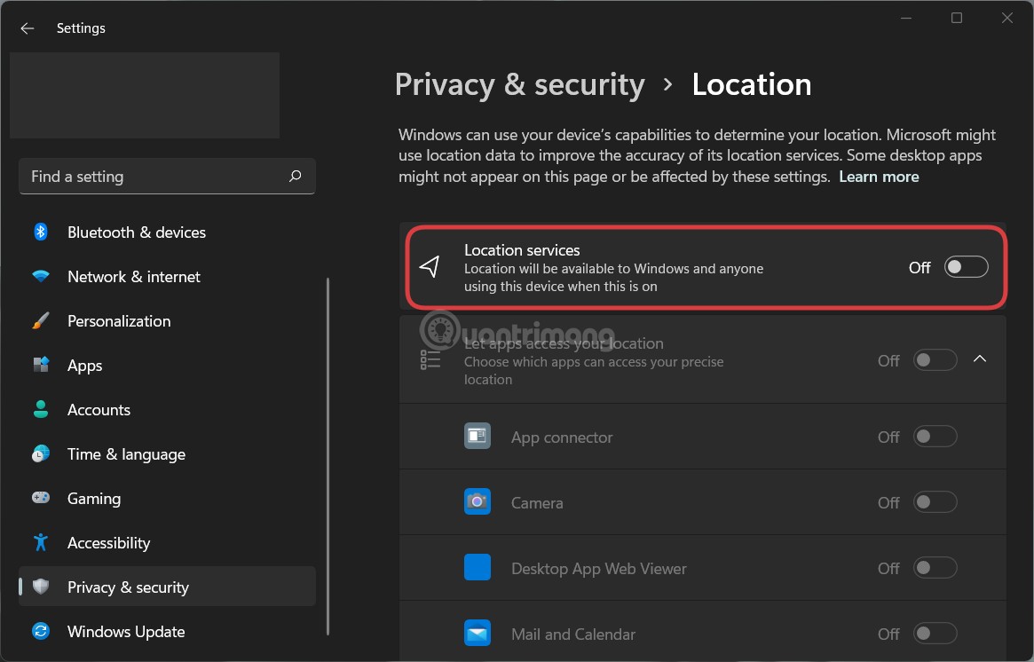 How to delete location history on Windows 11
