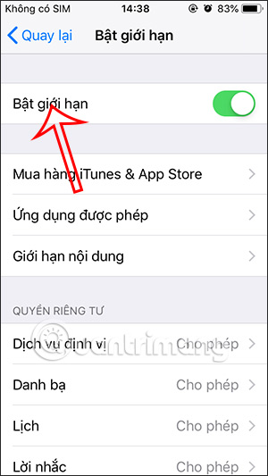 Bật giới hạn