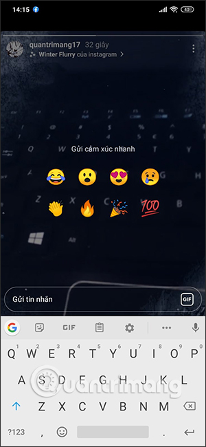 Cách thả biểu tượng cảm xúc Story Instagram - Ảnh minh hoạ 2