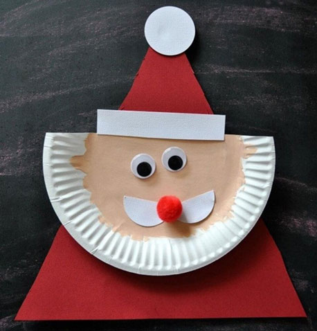 How to make Santa Claus with paper plates