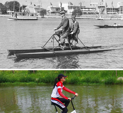 Thuyền đạp trên nước
