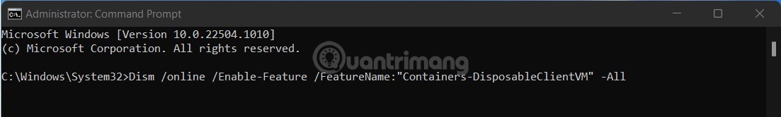Cách kích hoạt Windows Sandbox trên Windows 11