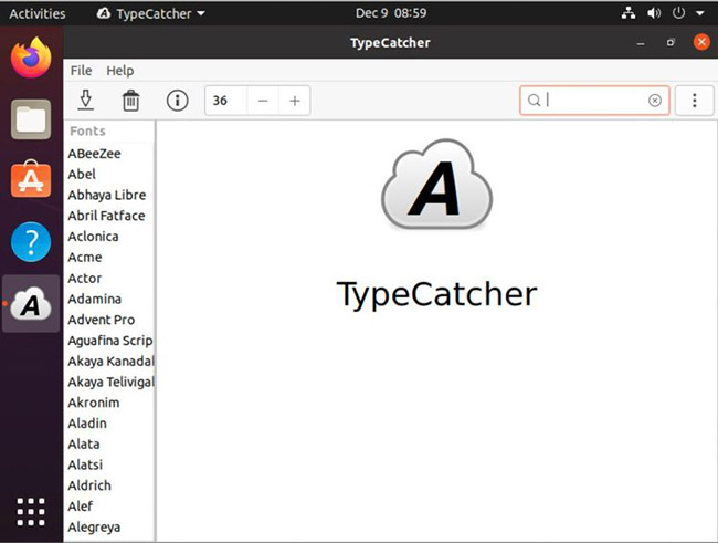 Typecatcher interface in Ubuntu
