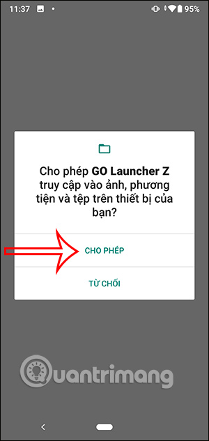GO Launcher EX truy cập album