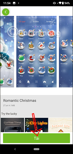 Cài theme GO Launcher EX