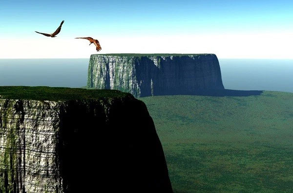 Các Tepui vượt lên cao chót vót giữa khu rừng già