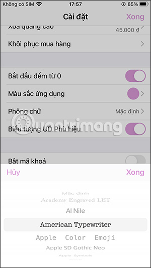 Đổi font cho inlove - Đếm Ngày Yêu