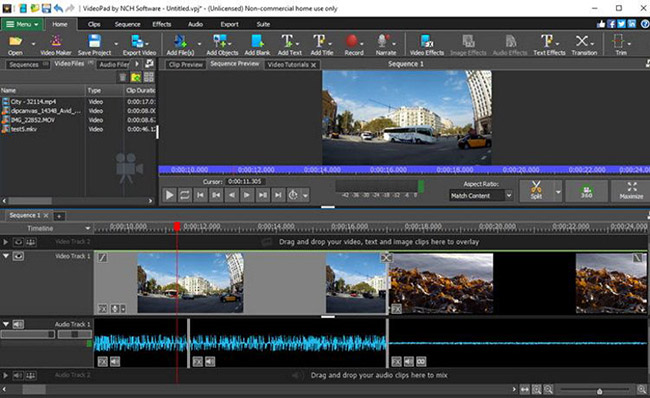 Giao diện người dùng VideoPad