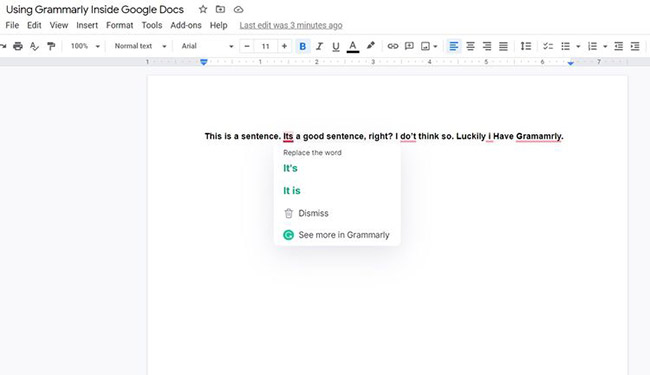 Kích hoạt tùy chọn Check for writing suggestions on Google Docs