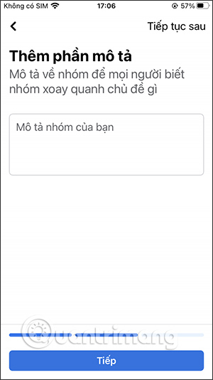 Mô tả nhóm Facebook