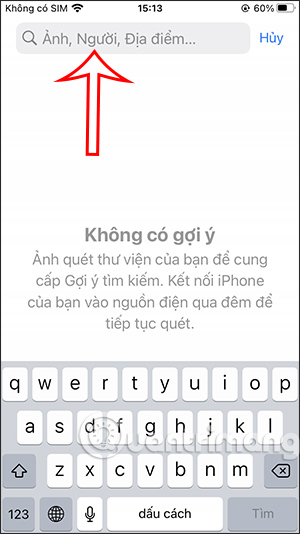 Nhập tên ứng dụng tìm ảnh trên iPhone