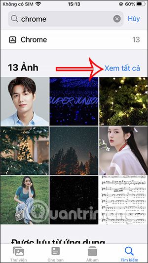 Xem tất cả ảnh trong album ứng dụng