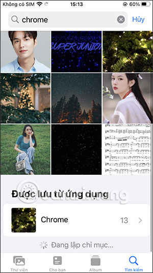 Hình ảnh từ album ứng dụng 