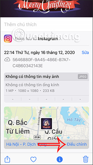 Xóa thông tin trong ảnh iPhone