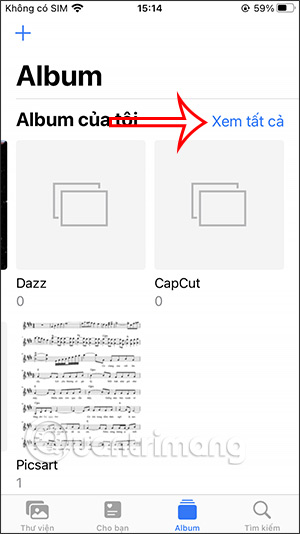 Xem tất cả album ảnh iPhone