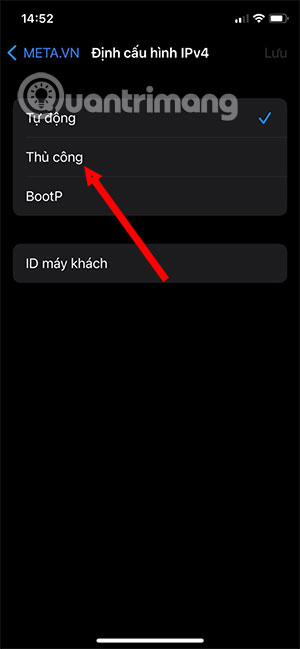đổi địa chỉ ip iPhone