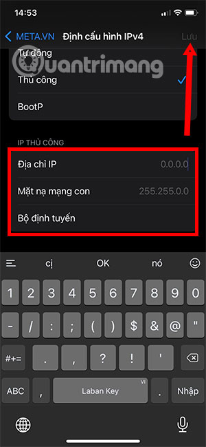đổi địa chỉ ip máy