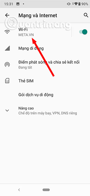 thay đổi ip android