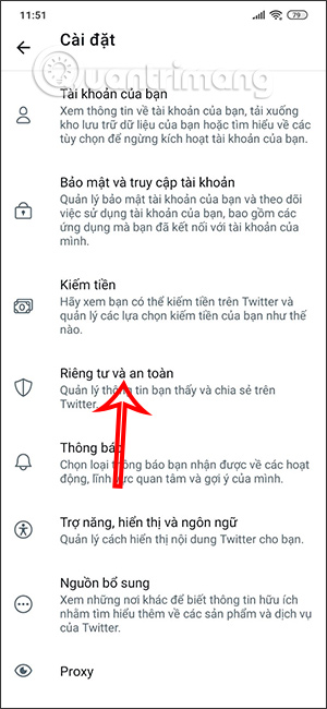 Riêng tư an toàn Twitter điện thoại