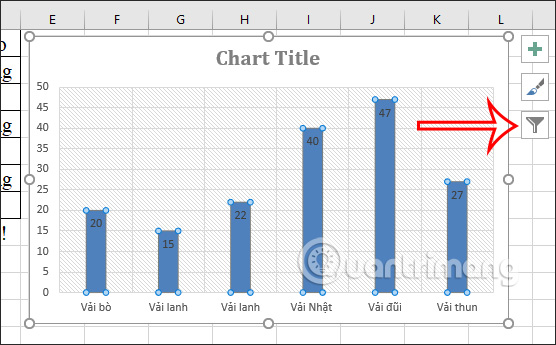 Excel 图表过滤器图标