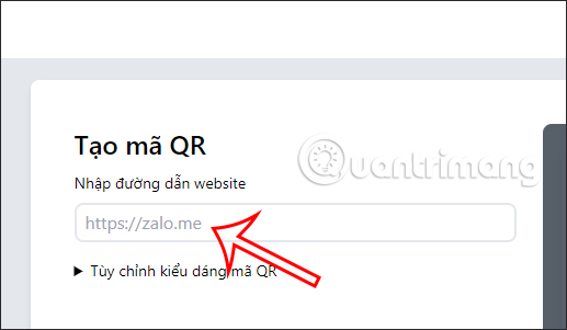 Paste link trang web