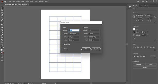 Creating Tables in Adobe Illustrator