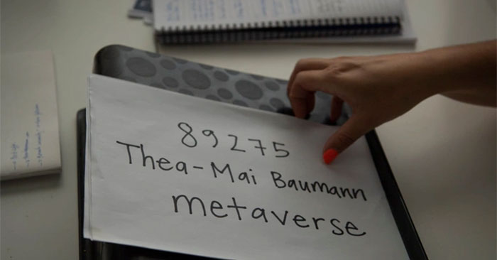 Tờ giấy chứng minh Baumann là chủ tài khoản Instagram @metaverse. Ảnh: New York Times.