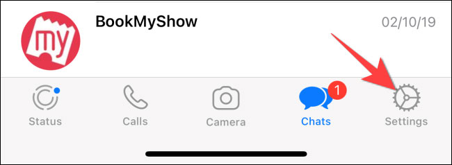 Nhấn vào biểu tượng “Settings”