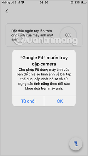 Google Fit truy cập camera