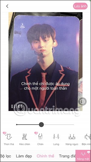 Chỉnh dáng chụp ảnh trên Ulike