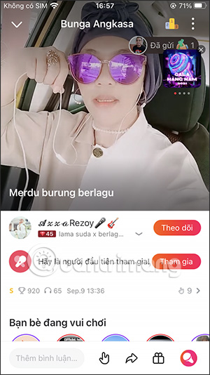 Song ca trên Wesing