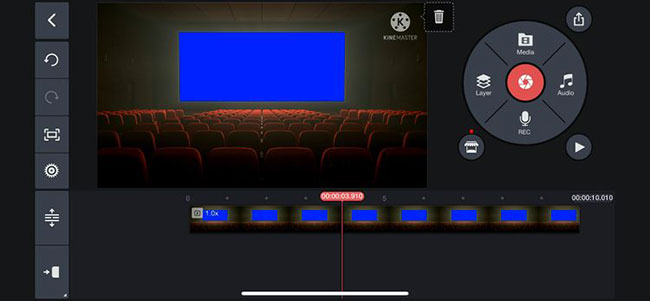 Kinemaster main editing screen