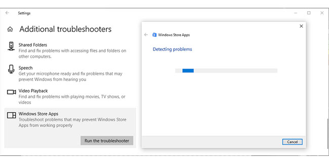 Chạy Windows Store Apps Troubleshooter trong Windows 10