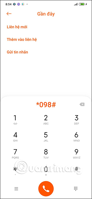 Nhập *098# Viettel