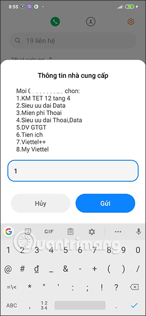 Chọn khuyến mãi Tết Viettel