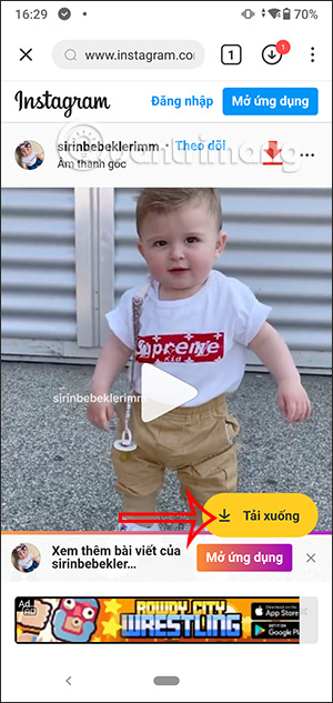 Tải video qua link trên Snaptube