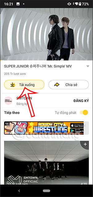 Tải video trên Snaptube