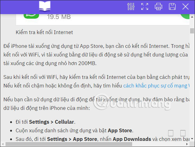 Biểu tượng tiện ích Readl Reader mode