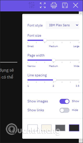 Tùy chỉnh giao diện đọc trên Edge