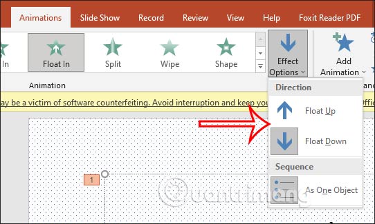 Adjust PowerPoint effects