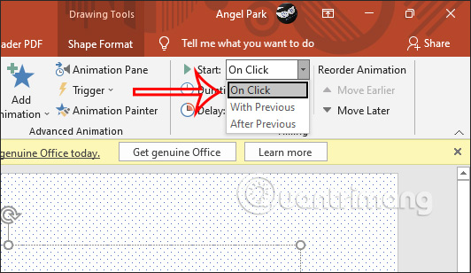 Adjust PowerPoint effects