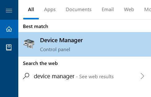 Tìm kiếm device manager