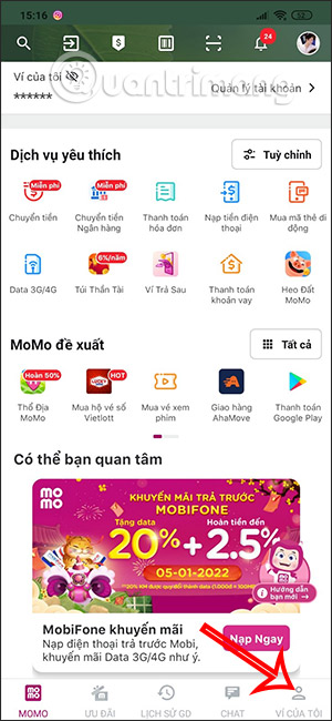 Ví của tôi MoMo