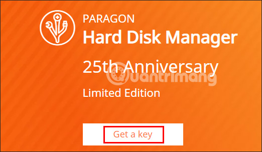 Get free Paragon Hard Disk Manager key