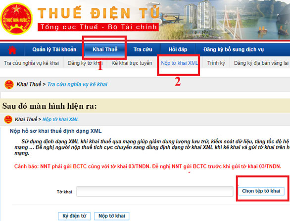 Nộp từ khai thuế môn bài trên HTKK