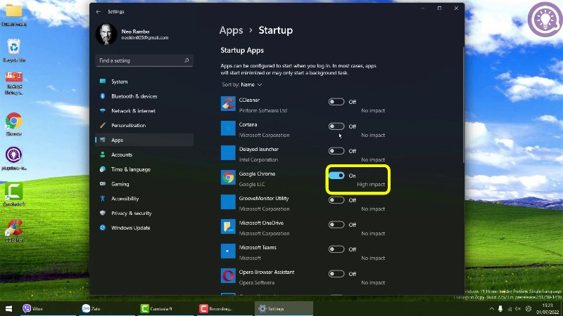 How to disable applications that start with Windows 11