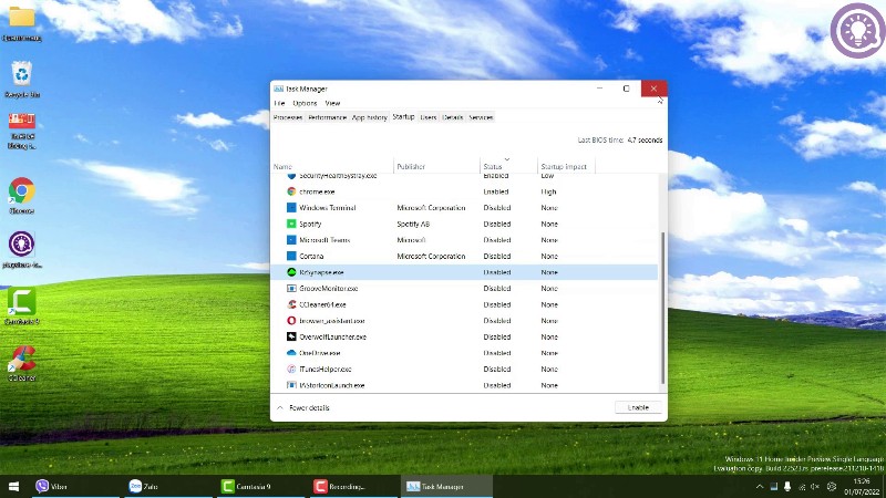How to disable applications that start with Windows 11