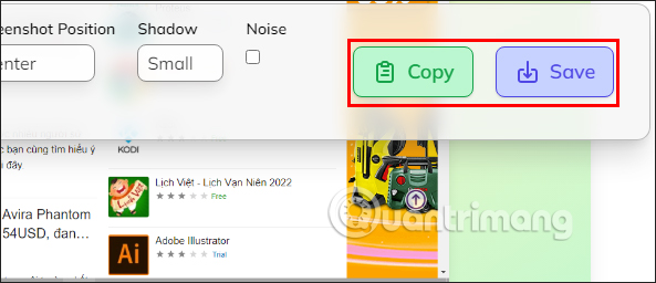 Tải ảnh chụp màn hình trên Pika