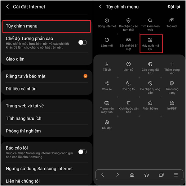 Add QR scanning on Samsung Internet 