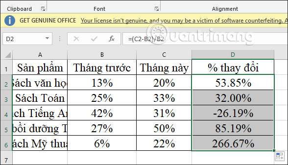 Cách kéo công thức trong Excel - Ảnh minh hoạ 2